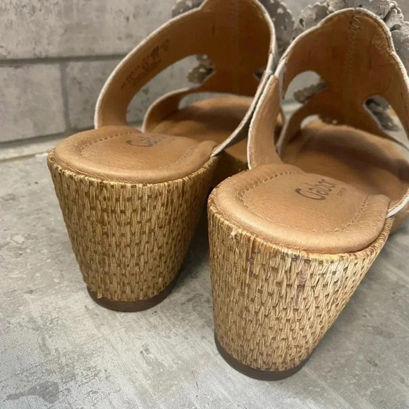 Gabor silver/gray wedge sandals - Picture 4 of 7